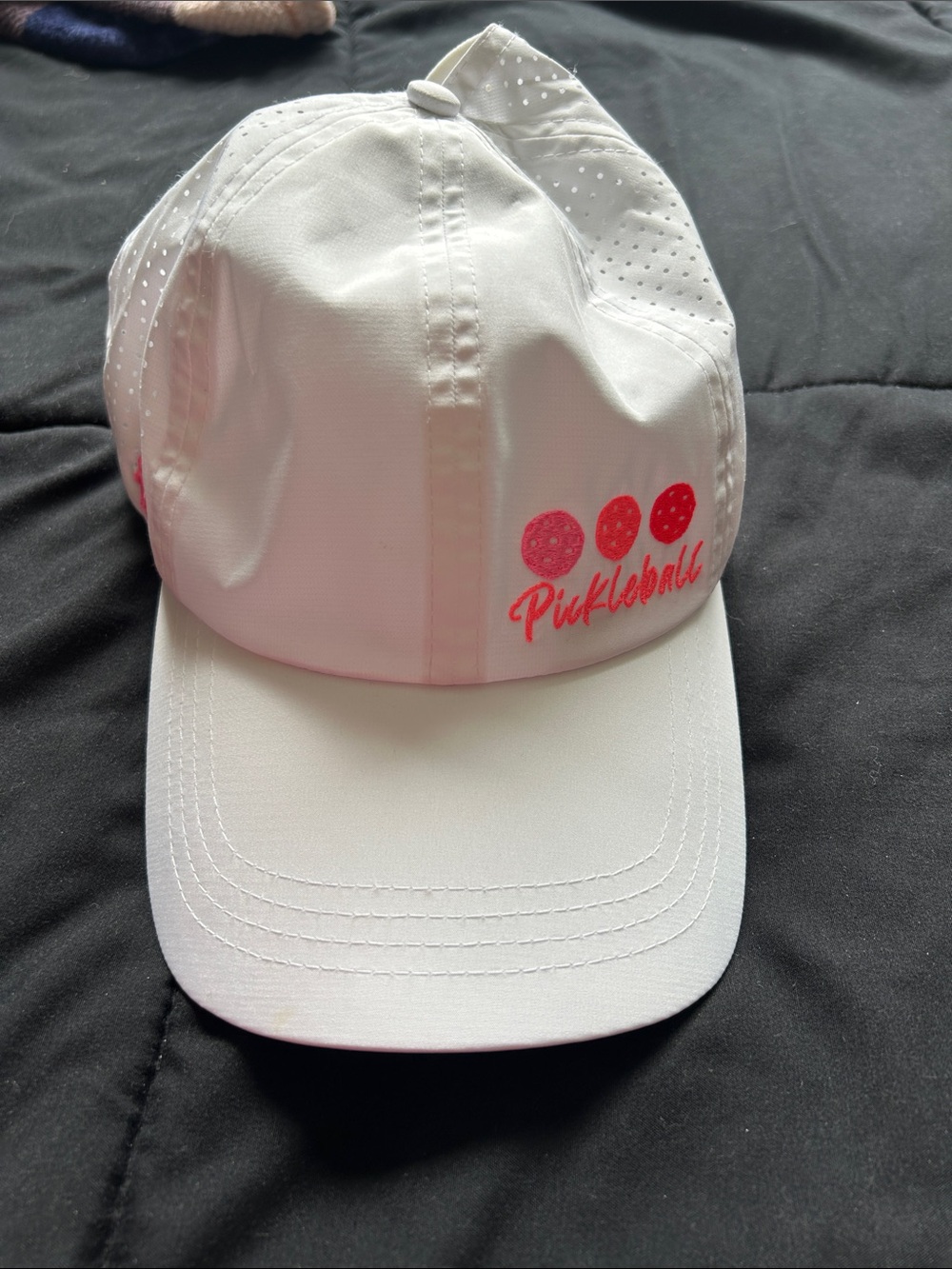 White Pink Pickleball Cap